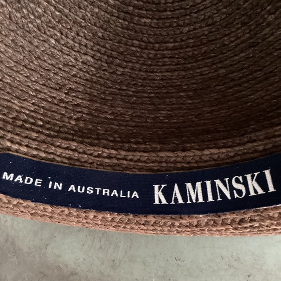 Helen Kaminski Rolled Brim Raffia Brown Hat with Bow